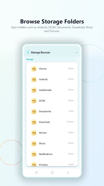 Core Security file browser folders screen